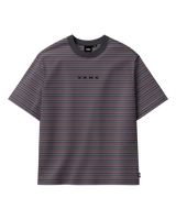 The Vans Mens Cameron Stripe T-Shirt in Parisian Night & Clement Heather