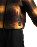 Heights Sherpa Fleece Jacket in Black & Mustard