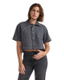The Vans Womens Natalie Denim Shirt in Grey Wash