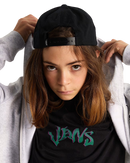 Boys Drop V Logo Snapback Cap in Black