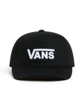 The Vans Boys Boys Drop V Logo Snapback Cap in Black