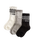 The Vans Boys Boys Classic Check Crew Socks (3 Pack) in Black & White