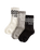 The Vans Boys Boys Classic Check Crew Socks (3 Pack) in Black & White