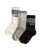 The Vans Boys Boys Classic Check Crew Socks (3 Pack) in Black & White