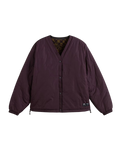 Suffolk Cheetah Check Pile Jacket in Dark Port