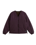 Suffolk Cheetah Check Pile Jacket in Dark Port