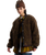 Suffolk Cheetah Check Pile Jacket in Dark Port
