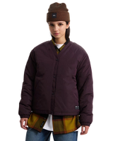 Suffolk Cheetah Check Pile Jacket in Dark Port