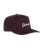 The Vans Womens Classic Script Snapback Cap in Dark Port