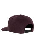 The Vans Womens Classic Script Snapback Cap in Dark Port