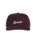 The Vans Womens Classic Script Snapback Cap in Dark Port