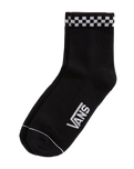 Peek-A-Check Half Socks in Black