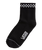 Peek-A-Check Half Socks in Black