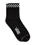 Peek-A-Check Half Socks in Black