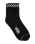 Peek-A-Check Half Socks in Black