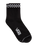 Peek-A-Check Half Socks in Black