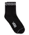 Peek-A-Check Half Socks in Black