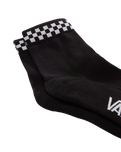 Peek-A-Check Half Socks in Black