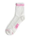 Peek-A-Check Half Socks in Pink Fizz