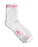 Peek-A-Check Half Socks in Pink Fizz