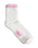 Peek-A-Check Half Socks in Pink Fizz