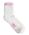 Peek-A-Check Half Socks in Pink Fizz