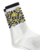 Boys Ticker Crew Socks in White