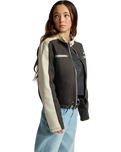 Ryden Biker Jacket in Faded Black