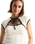 Kari Tie Neck Top in Classic White & Black