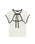 Kari Tie Neck Top in Classic White & Black