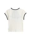 Kari Tie Neck Top in Classic White & Black