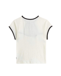 Kari Tie Neck Top in Classic White & Black