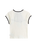 Kari Tie Neck Top in Classic White & Black