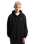 Left Chest Zip Hoodie in Black
