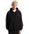 Left Chest Zip Hoodie in Black