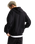 Left Chest Zip Hoodie in Black