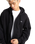 Left Chest Zip Hoodie in Black