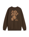 Stomper Loose Fit Sweatshirt in Coal Brown