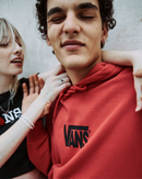 EMEA Stretch Logo Hoodie in Crimson Haze