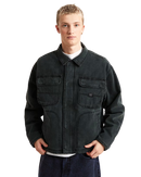 Umber Pigment Canvas Jacket in Black