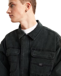 Umber Pigment Canvas Jacket in Black