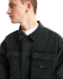 Umber Pigment Canvas Jacket in Black