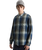 LX Indigo Plaid Shirt in Mossy Olive