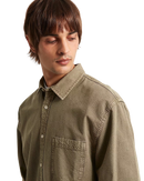 Lawson Seesucker Pigment Shirt in Bay Leaf