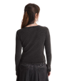 Teri Waffle Long Sleeve T-Shirt in Black