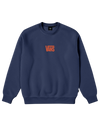 The Vans Boys Boys Stretch Logo Sweatshirt in Deep Indigo & Flame