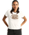 Centre Chest Ringer T-Shirt in Egret