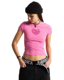 Barbed Heart T-Shirt in Pink Fizz