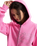 Y2K Star Zip Hoodie in Pink Fizz