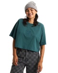 Ellipse Relax Crop T-Shirt in Mystic Moss